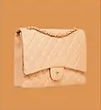 Quilted peach leather shoulder bag