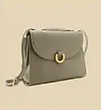 Olive shoulder bag with gold clasp